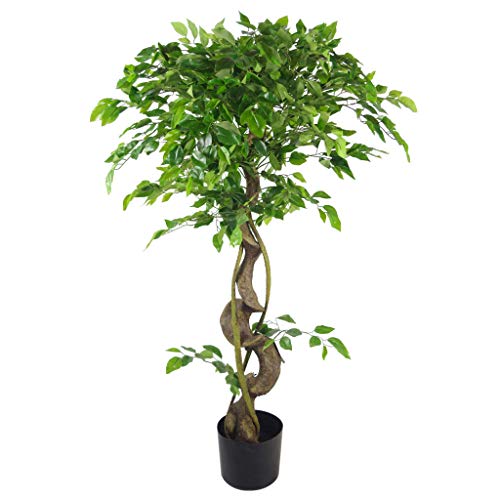 Orquídea Artificial de Hojas, Ficus retorcido, 120 cm