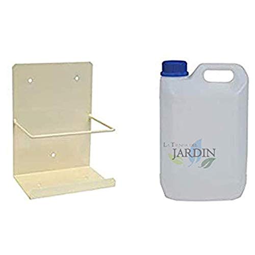 Pack bidón garrafa de plástico para condensados diez litros + Soporte pared