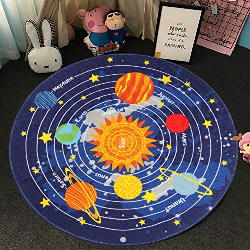 Pauwer Alfombra de juego para niños para gatear, alfombra de piso con temática espacial, alfombra educativa, divertida para niños, para sala de juegos, guardería, decoración de habitación