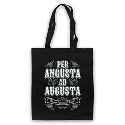 Per Angusta ad Augusta a través de dificultades a Honors Tote Bag, color Negro, talla Talla Unica
