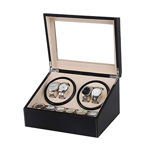 Piezas mecánicas Relojes para hombre Caja de presentación Caja de reloj de cuerda automática Caja de reloj con agitador Caja de motor eléctrico de PU de doble cabeza Colección Caja de reloj Almacen