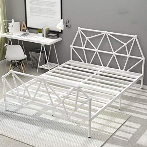 Productos para el hogar Cama plegable Armazones de cama de fácil almacenamiento Habitación de alquiler Armazón de cama de metal Moderno y simple Cama doble individual Resistente a altas temperatura