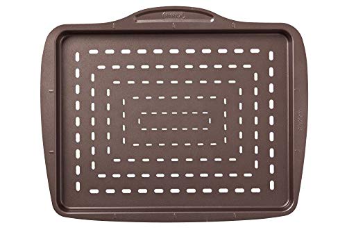 Pyrex Asimetria - Bandeja rectangular de pizza, 37 cm, color negro