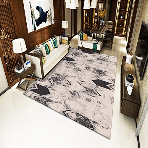 QUD Los Patrones geométricos de Color Gris con Estilo clásicos de la Cocina Alfombra, Urge Manta de área de Dormitorio Sala de Estar de la Nueva Manera de alfombras 7/13 (Color : A, Size : 140x200cm)