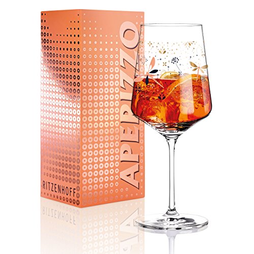 RITZENHOFF 2840015 Aperizzo - Copa de Aperitivo de Cristal, 9,3 x 9,3 x 22,5 cm, Multicolor