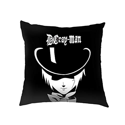 Rsqsjgkert D.Gray-Man Cómodo Amortiguador de la Almohadilla 3D Impreso Fundas de Almohada Almohada Decorativa for el sofá Cama Inicio Alquiler (Color : A03, Size : 45 X 45cm)