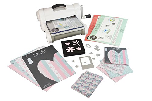 Sizzix Big Shot Starter Kit, máquina de corte y repujado manual con troqueles Bigz, Thinlits y Framelits, cartulina y tela, tamaño A4 (21 cm)