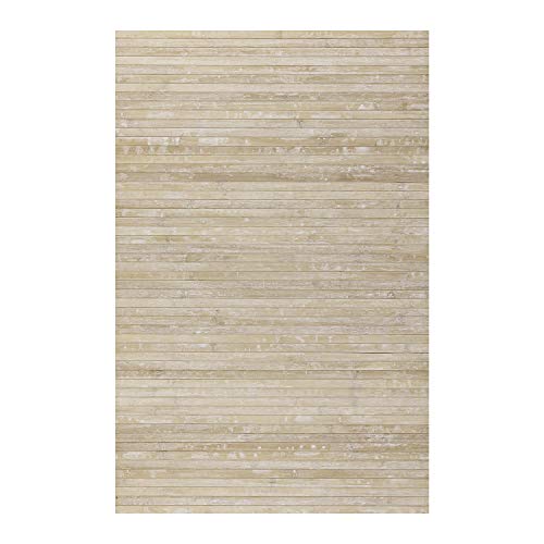 STORESDECO Alfombra de Bambú Natural, Antideslizante, Ideal para salón, baños, pasillos. ¡Disponible en Medidas Grandes! (160cm x 240cm, Beige)