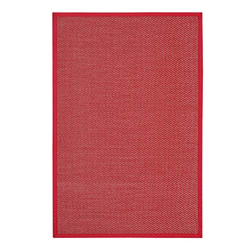 STORESDECO Alfombra vinílica Deblon con Ribete – Alfombra de PVC Antideslizante y Resistente, Ideal para salón, Cocina, baño… ¡Disponible en Medidas Grandes y más Colores! (80cm x 150cm, Rojo)