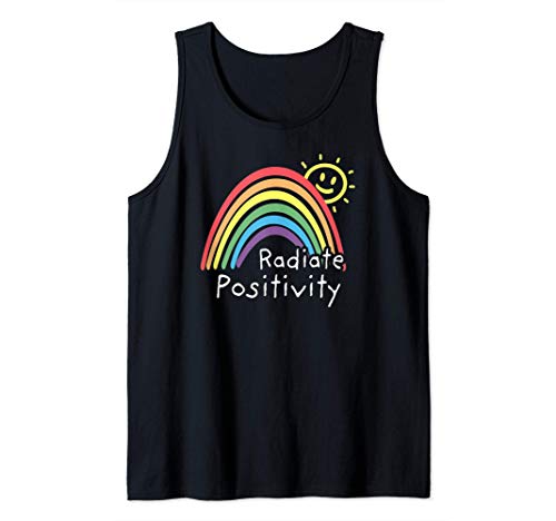 T&D irradia positividad lindo arco iris Camiseta sin Mangas