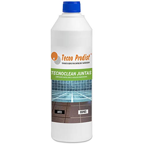 TECNOCLEAN JUNTAS de Tecno Prodist (1 Litro) Limpiador profesional de juntas de pavimentos, baldosas, gresite y azulejos en duchas, cocinas, baños, para suelos y paredes