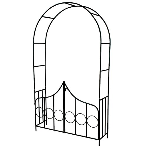 TecTake Arco para Enredaderas Arco de Rosas con la Puerta