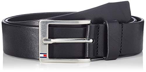 Tommy Hilfiger New Aly Belt Cinturón, Negro (Black 090), 95 cm para Hombre