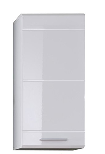 trendteam Armario de baño suspendido Armario para colgar Mezzo, 37 x 77 x 23 cm en blanco brillante con mucho espacio
