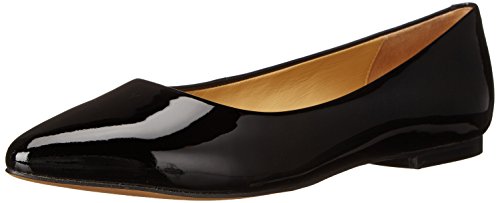 Trotters Women's Estee Ballet Flat, Black Patent, 9.0 W US