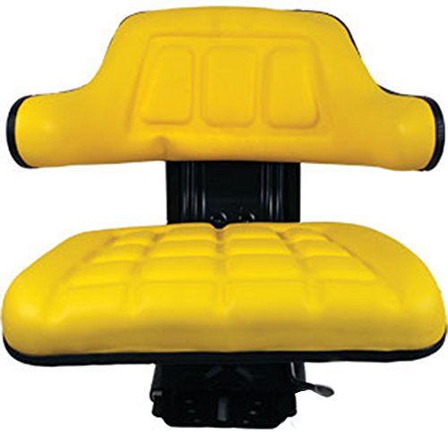 Universal asiento w/envolvente espalda W/Brazos de tractor John Deere amarillo