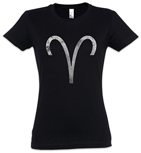 Urban Backwoods Zodiac Sign Aries Camiseta de Mujer Women T-Shirt Negro Talla M