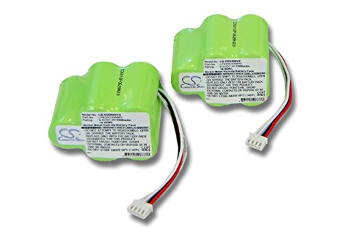 vhbw 2x Batería Ni-MH 3300mAh (6V) para aspirador Hoover Robot RVC0010, RVC0010, RVC0011, RVC0011-001 como 945-0006, 945-0024, LP43SC3300P5.