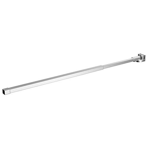 vidaXL Brazo de Soporte para Mampara de Ducha Pared Barra Telescópica para Colocar Paneles de Puerta de Ducha 70-120 cm Acero Inoxidable