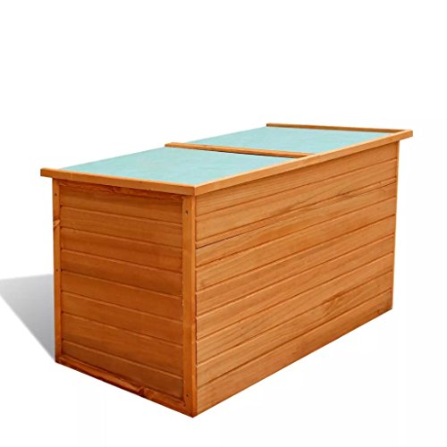 vidaXL Caja de Almacenamiento para Jardín Madera Cajón Baúl Sillón Almacenaje