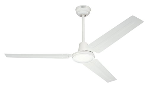 Westinghouse Ceiling Fans Industrial Ventilador de Techo, Acabado en blanco con aspas blancas, 142 cm