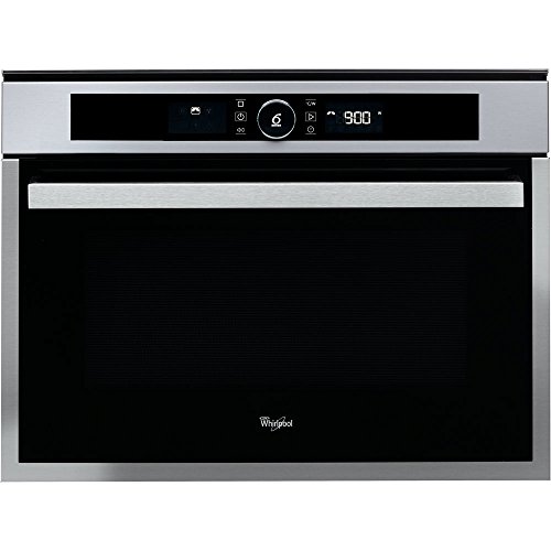 Whirlpool Horno AMW 509/IX, Microondas, Display, Tecnología 3D, Grill, 40L, Negro/INOX