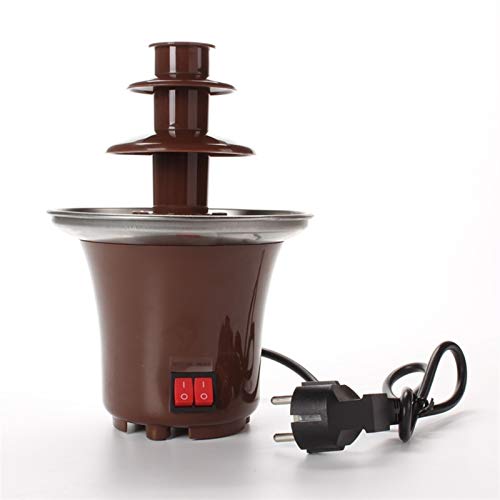 X-LSWAB Torre 3-Tier Acero Inoxidable Fondue de Chocolate Fácil de Montar 3 Niveles Nivel climatizada Comercial Retro Fondue de Chocolate Fuente Perfecto for Nacho Queso Salsa BBQ Ranch Liqueuers