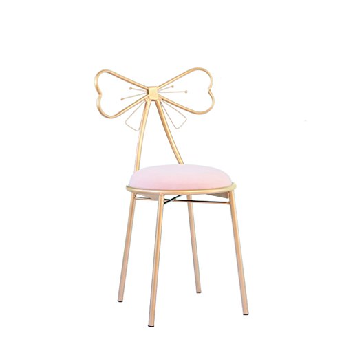 XZG Silla de la Barra del Arco, decoración Creativa del Hierro Forjado de la casa Silla Tienda de la Tienda café Bar Silla Silla de salón de Estilo nórdico Silla de Maquillaje 45 CM