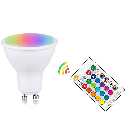 Yinuoday Bombilla de Luz Led Rgb con Bombilla Led Decorativa Multicolor Remota Bombilla de Luz Que Cambia de Color para Escenario Clubes Cafés