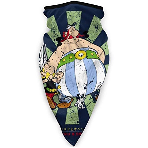 Yuanmeiju Bufanda Asterix and Obelix Retro Japanese Bandanas faciales for Dust,Outdoors,Festivals,Sports