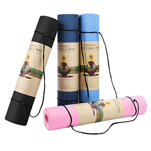 ZEZKT Color sólido multicolor yoga mat esterilla yoga antideslizante barata Hacer flexiones esterilla yoga gruesa Combínalo con pantalones y mallas de yoga（183 x 61 cm） (G)