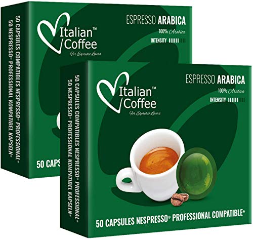 100 Capsulas Nespresso Profesional - 100 % Arabica - Capsulas de Café Nespresso Pro