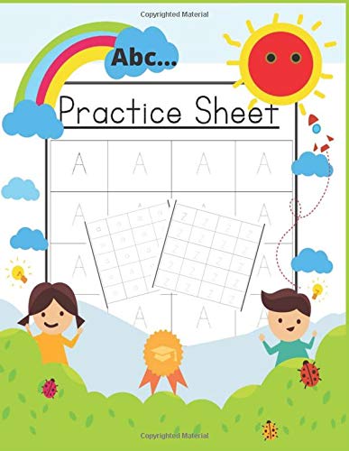 Abc Practice Sheet: Worksheet for Preschool, Kindergarten, and Kids Ages 3-5