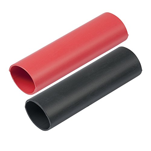 Ancor 326202 Marine Grade Electrical Adhesive Lined Heavy Wall Heat Shrink Battery Cable Tubing (3/4-Inch Diameter, 3-Inches Long, Black/Red, 1 each)