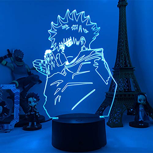 Anime Jujutsu Kaisen LED Night Light Fushiguro Megumi Figure 3D Lamp Bedroom Decoration Anime Lovers Birthday Gift