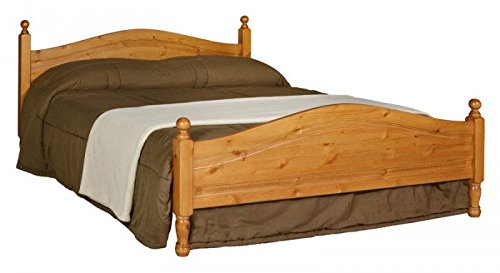 Arredamenti Rustici Cama Doble Cama de Madera de Pino - Color Miel