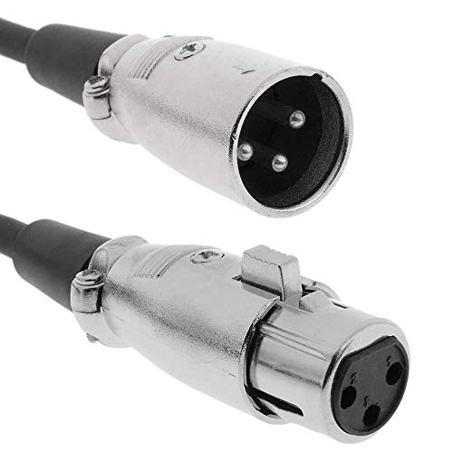 BeMatik - Cable DMX DMX512 XLR 3pin macho a XLR 3pin hembra 5m