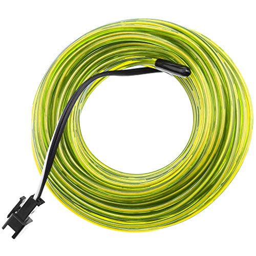BeMatik - Cable electroluminiscente amarillo de 2.3mm en bobina 25m