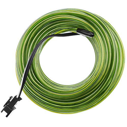 BeMatik - Cable electroluminiscente verde fuerte de 2.3mm en bobina 25m