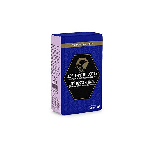 Beo Hive | Café Molido | Cafe Descafeinado Intenso Molido | 250 g | Aromático y de Tueste Natural | Café Descafeinado Molido | Sabor Intenso | Café Seleccionado de Primera Calidad