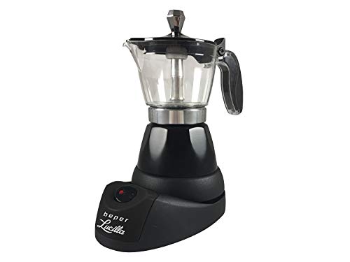 Beper Cafetera Eléctrica Bc.040N 3 Tazas, 400W, 400 W, 3 cups, Negro