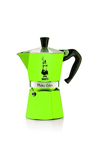 Bialetti Moka Express Color 0.3L Verde - cafeteras italianas (Aluminio, Verde, Moka Color)