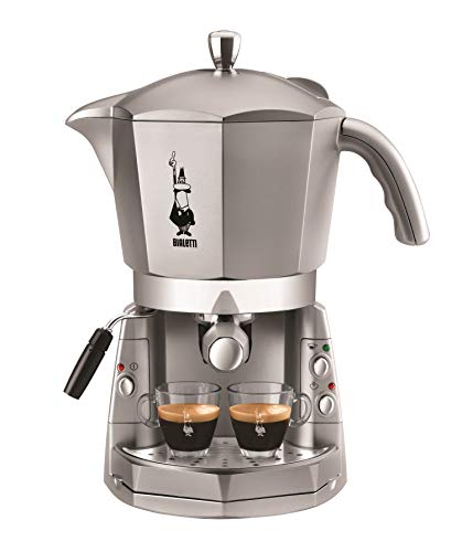 Bialetti Mokona Trio - Cafetera (Independiente, Espresso machine, Coffee capsule, Coffee pod, De café molido, Café expreso, Café, Plata, Botones)