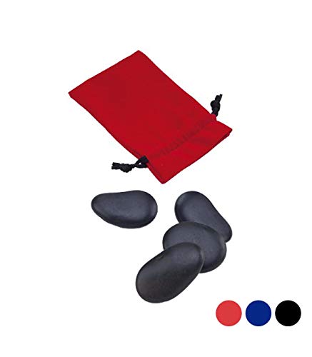 Bigbuy Wellness 144064 Set De Piedras Para Masaje Termal (4 Pcs), Rojo/Azul 170 g