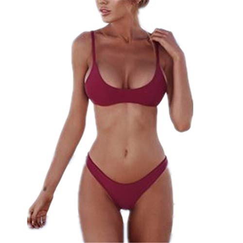 Bikini Mujer 2019 Push up con Relleno Bikini Bandeau para Mujer Push-Up Traje de ba?o Brasile?o Traje de ba?os de Ropa de Playa