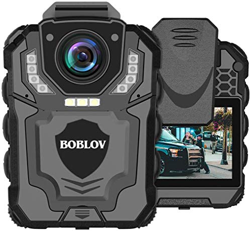 BOBLOV Cámara de Cuerpo para Policía, 1269P HD Cámara Portátil para Aplicación de la ley con Grabación de Audio y Visión Nocturna Infrarrojos, Memoria Expandida Admitida Máx. 128G