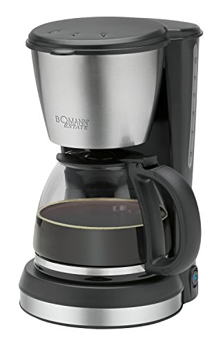 Bomann KA 1369 CB Cafetera de goteo, 900 W, 1.5 litros, Plástico/Acero Inoxidable, Negro