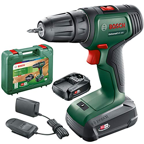 Bosch taladro/atornillador a batería UniversalDrill 18 (2 baterías, sistema de 18 V, en maletín)