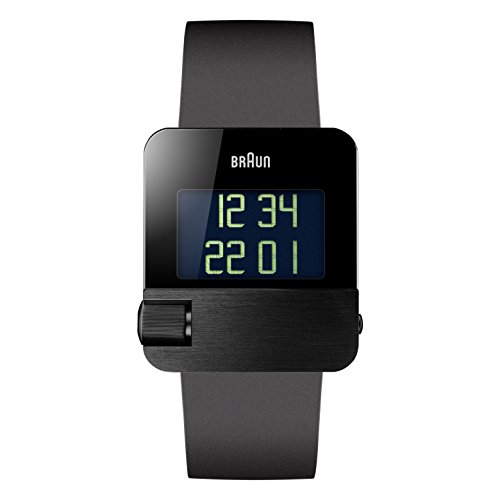 Braun BN0106BKBKG - Reloj digital con correa de Caucho para hombre, color negro