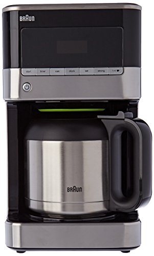 Braun kf7125bk cafetera de 12 tazas programable acero inoxidable/negro 1000 W